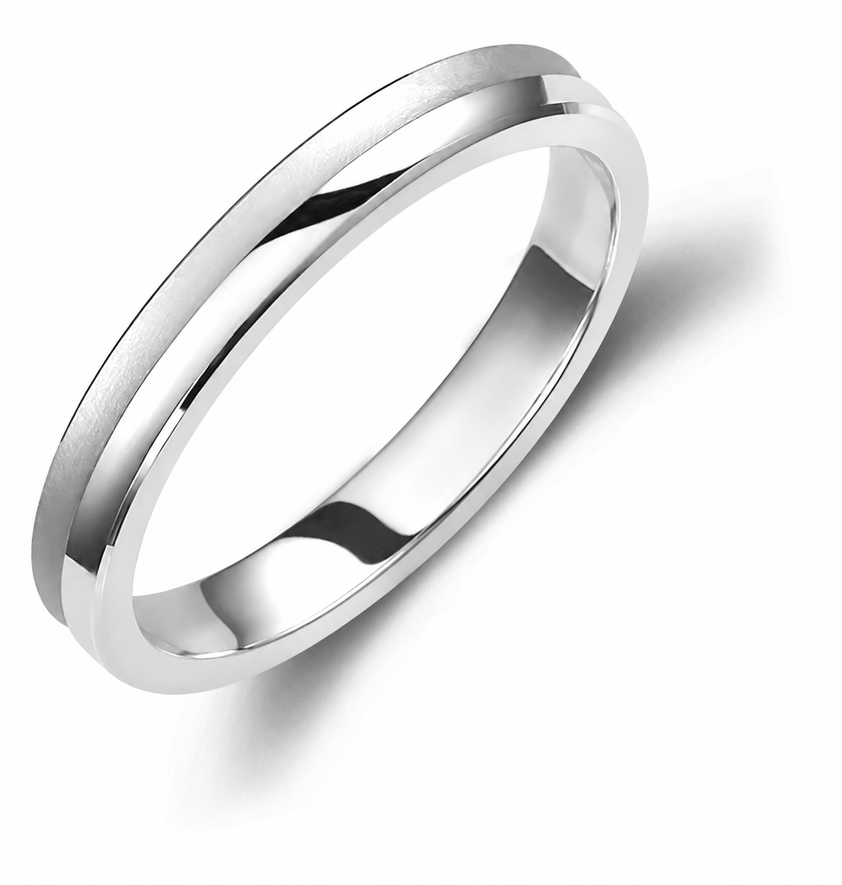 Two-Tone 3.5mm Wedding Bands Set