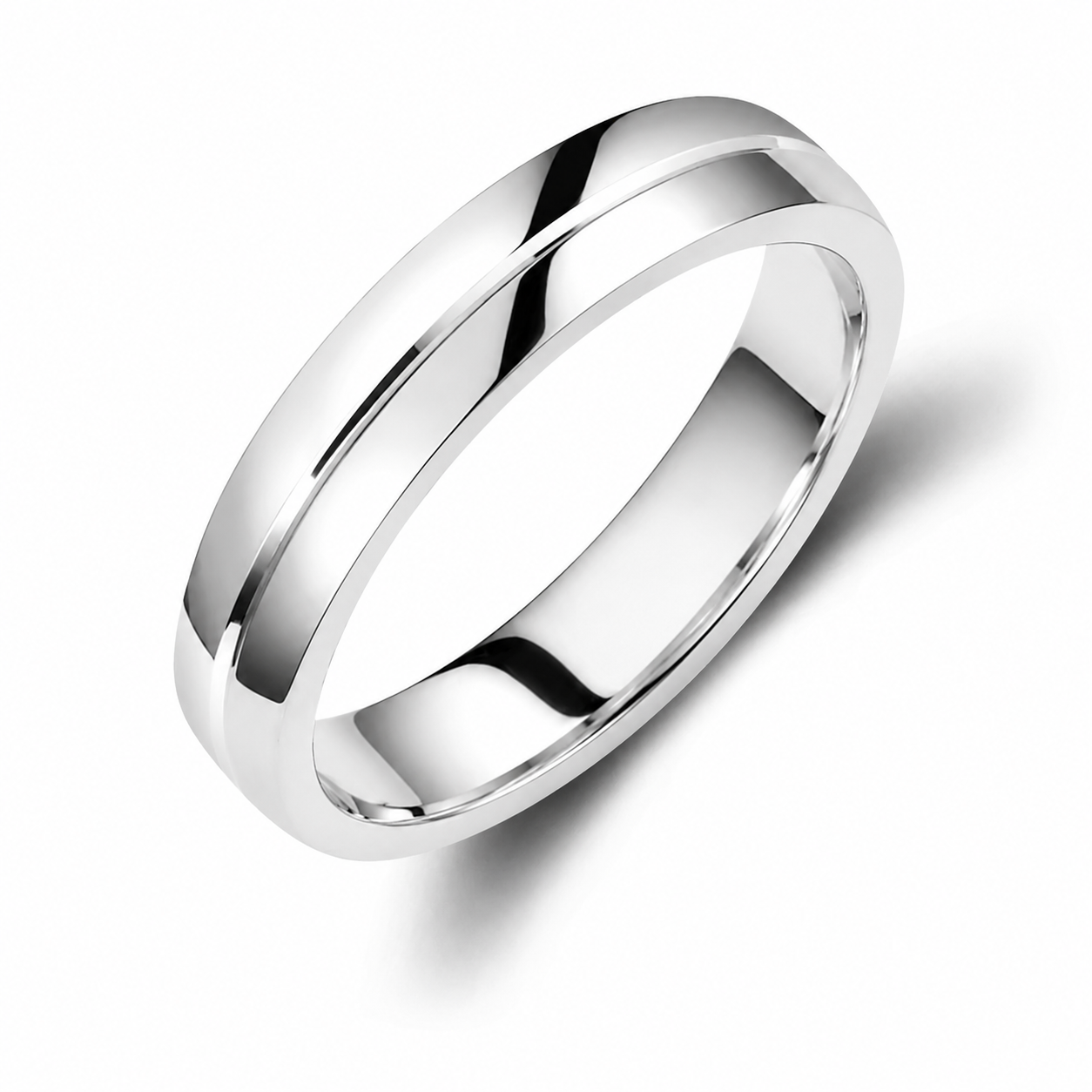 Two-Tone 4mm Wedding Bands Set