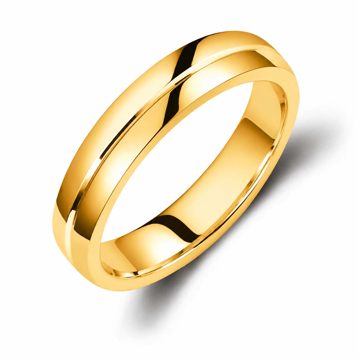 Two-Tone 4mm Wedding Bands Set