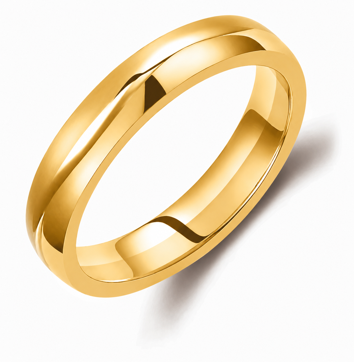 Wavy Two-Tone 4mm Wedding Bands Set