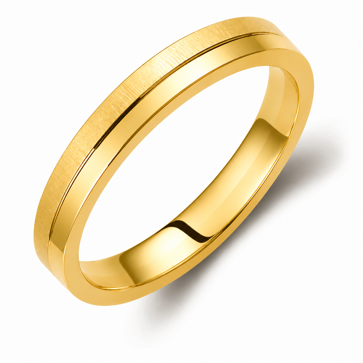 Two-Tone 3mm Wedding Bands Set