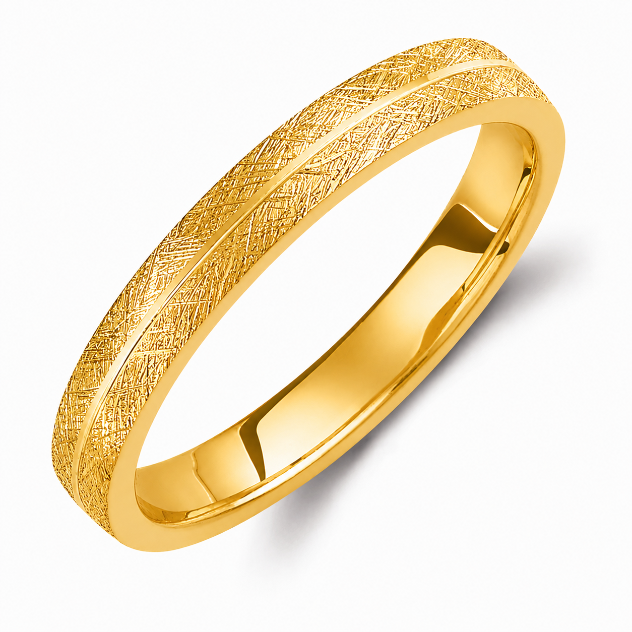 Two-Tone 3mm Wedding Bands Set