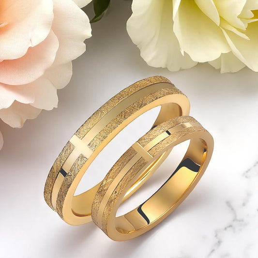 Textured 3.50mm Wedding Bands Set