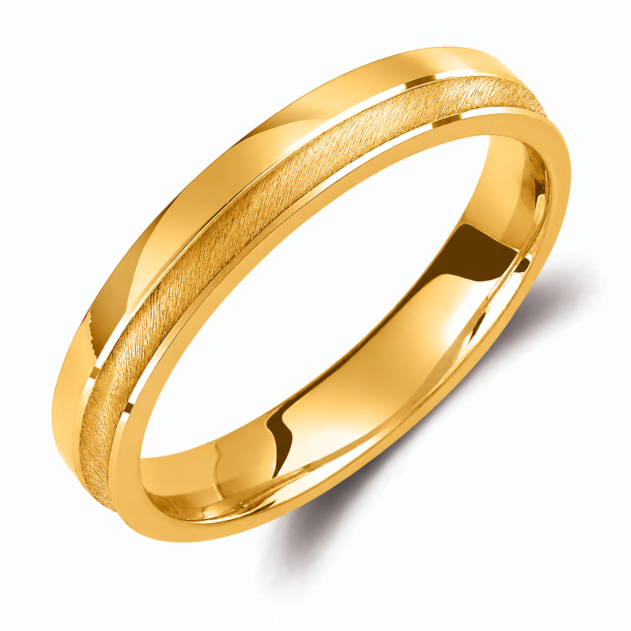 Two-Tone 3.5mm Wedding Bands Set