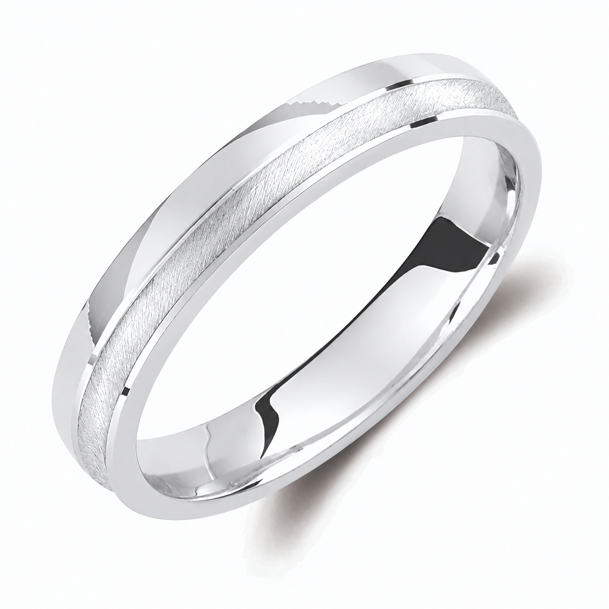 Two-Tone 3.5mm Wedding Bands Set