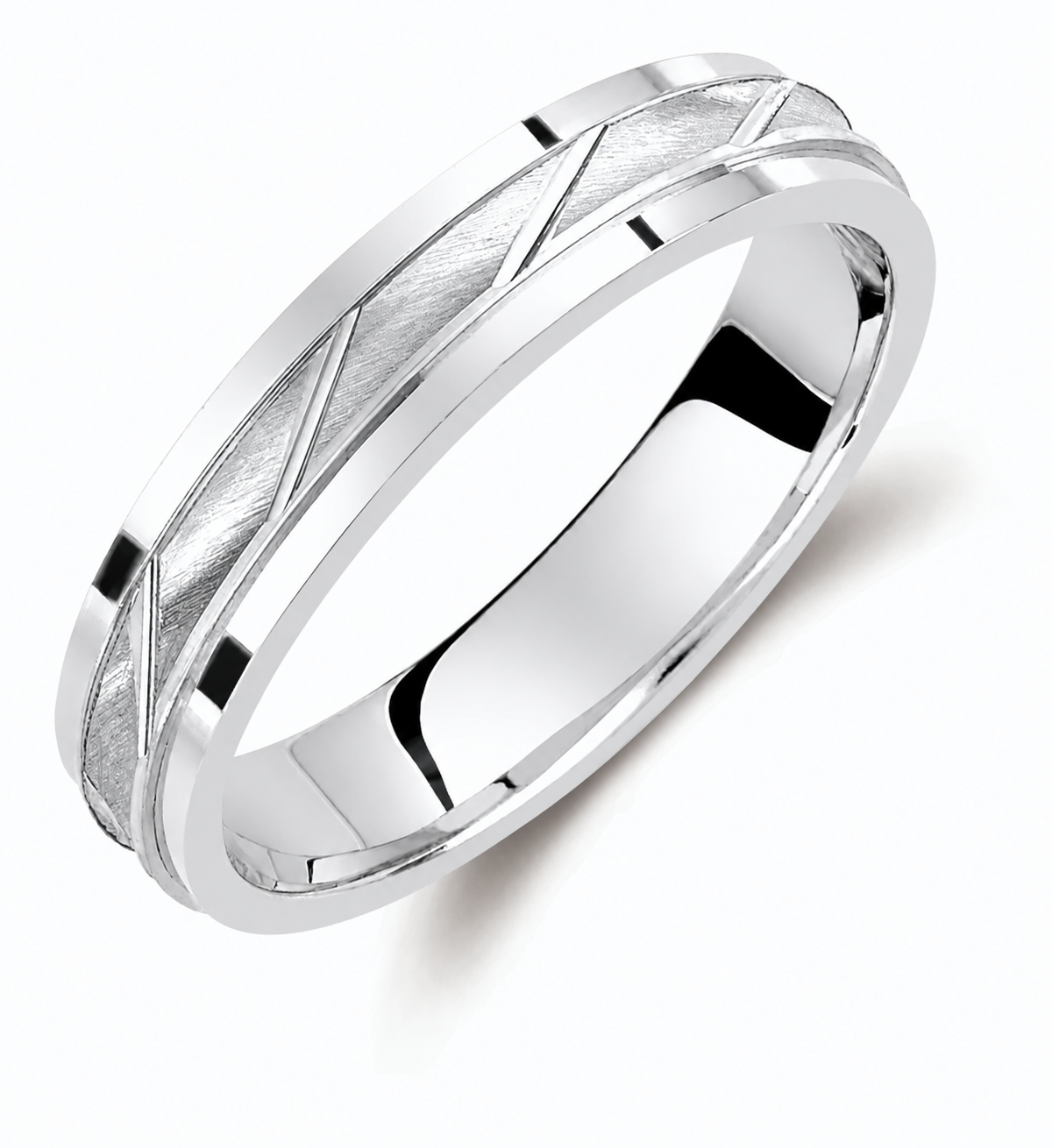 Two-Tone 3.5mm Wedding Bands Set