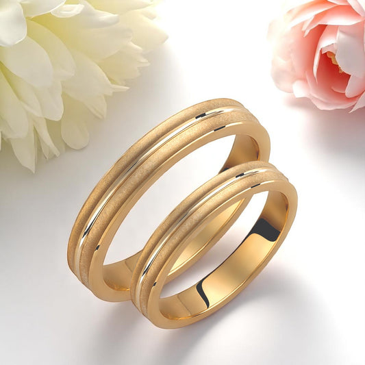 Slim 3.5mm Wedding Bands Set