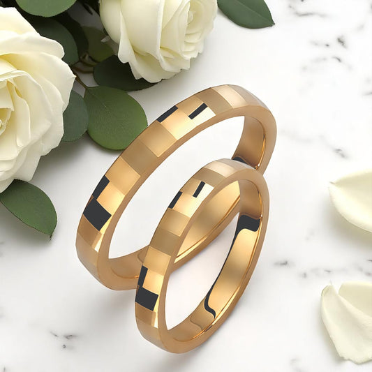 Solid Gold 3mm Wedding Bands Set
