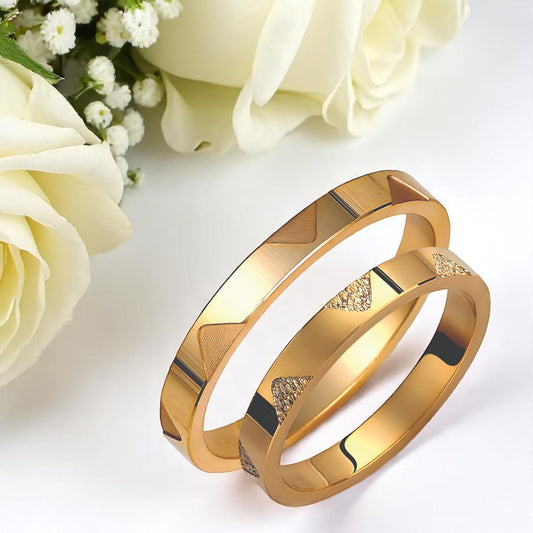 Textured 3.5mm Wedding Bands Set