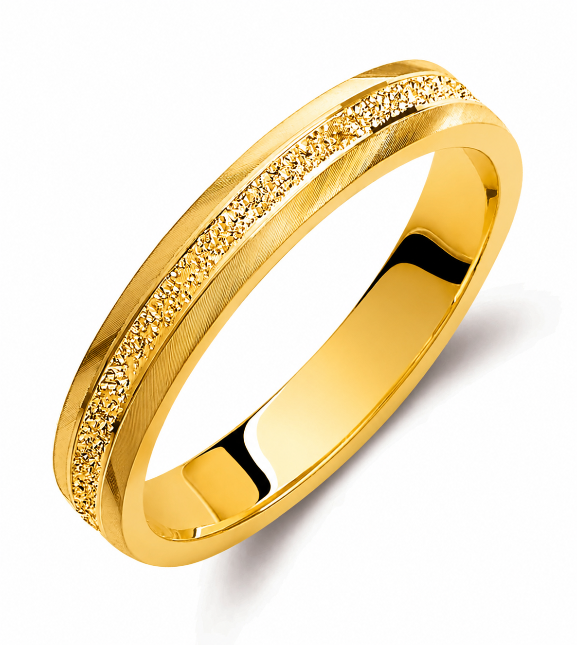 Two-Tone 3.5mm Wedding Bands Set
