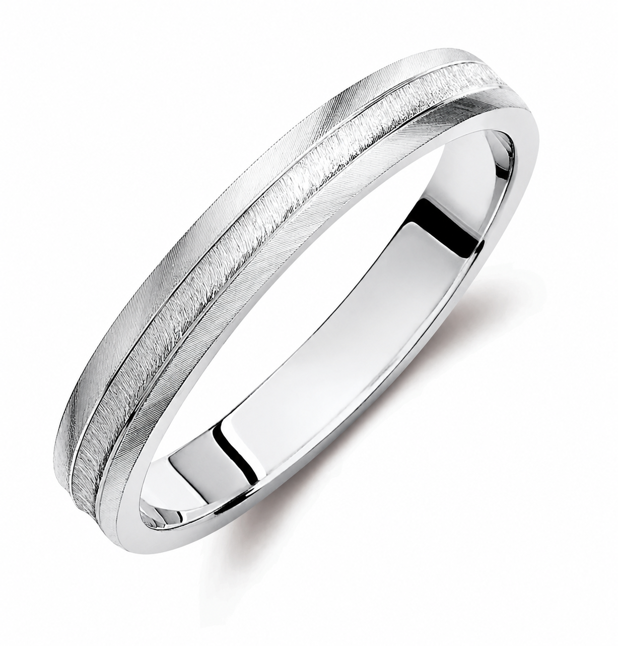 Two-Tone 3.5mm Wedding Bands Set
