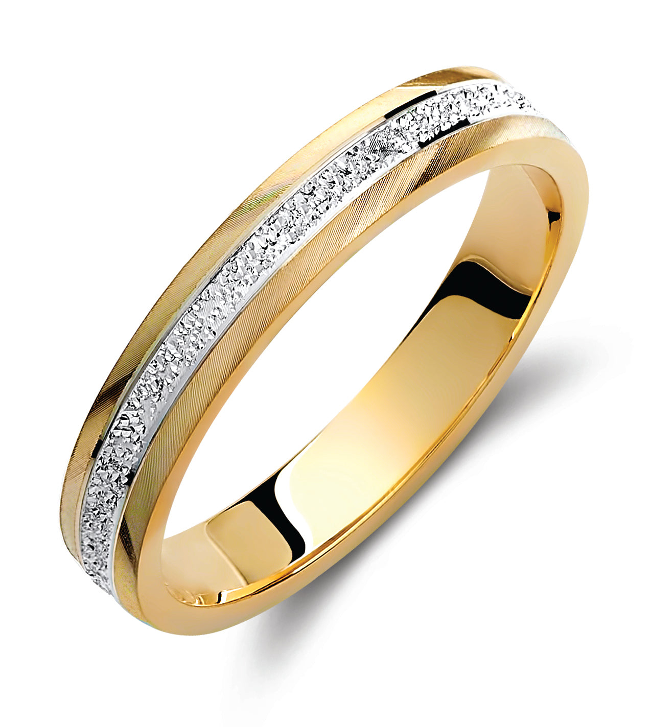 Two-Tone 3.5mm Wedding Bands Set