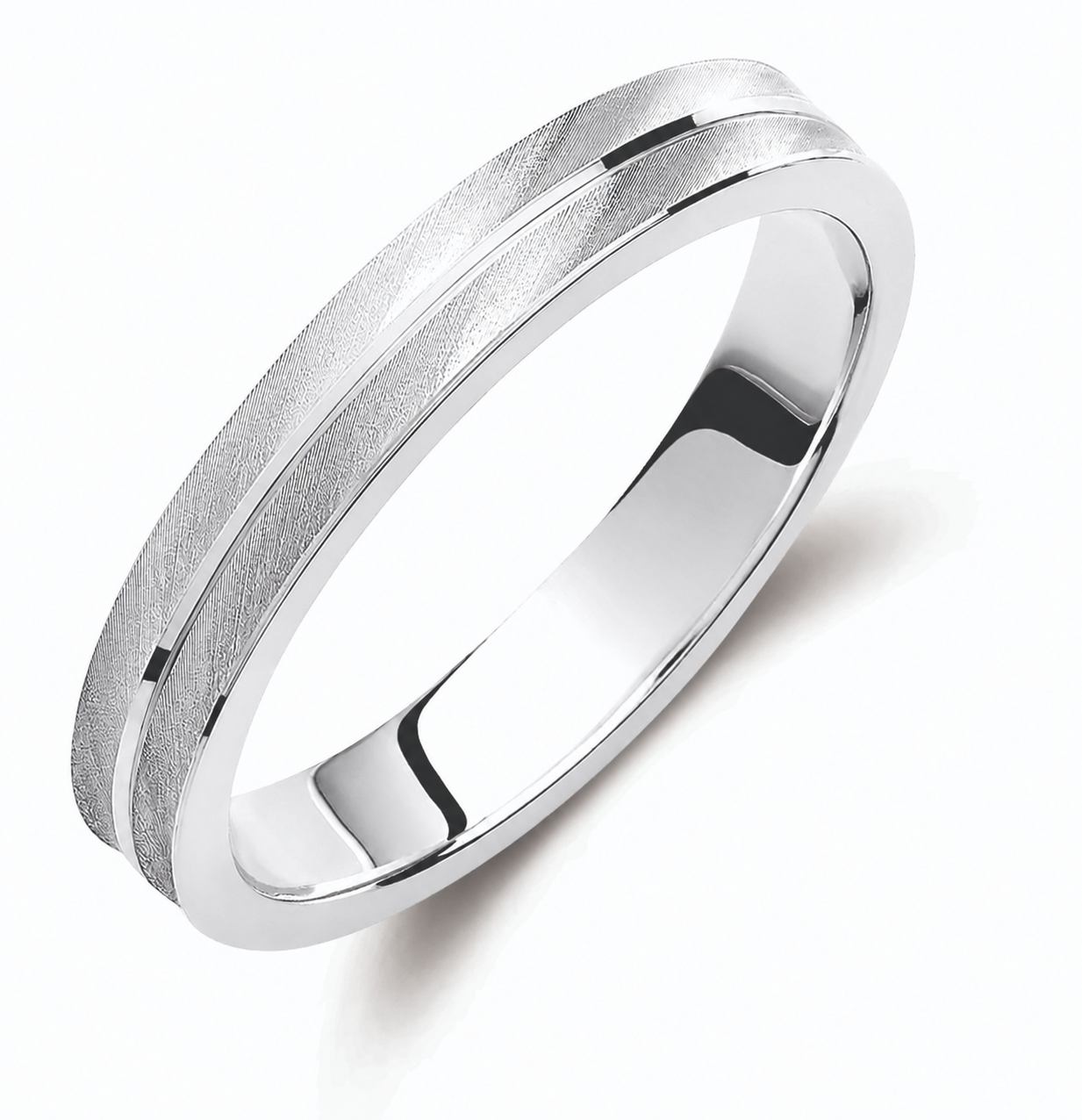 Bruhsed Two-Tone 3.5mm Wedding Bands Set