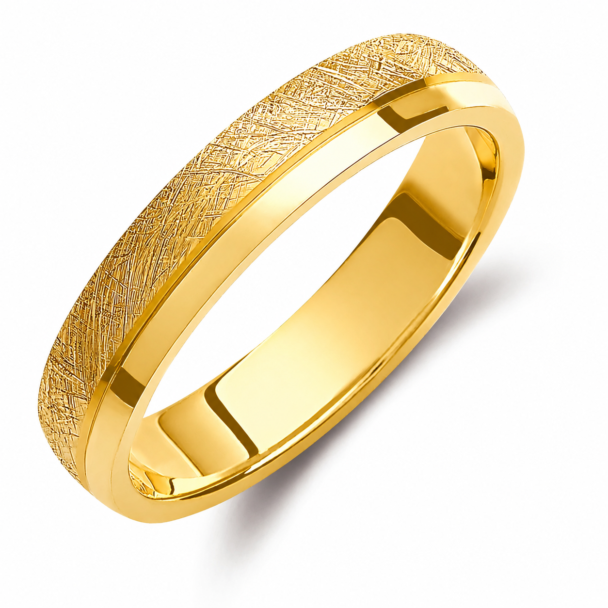 Two-Tone 4mm Wedding Bands Set