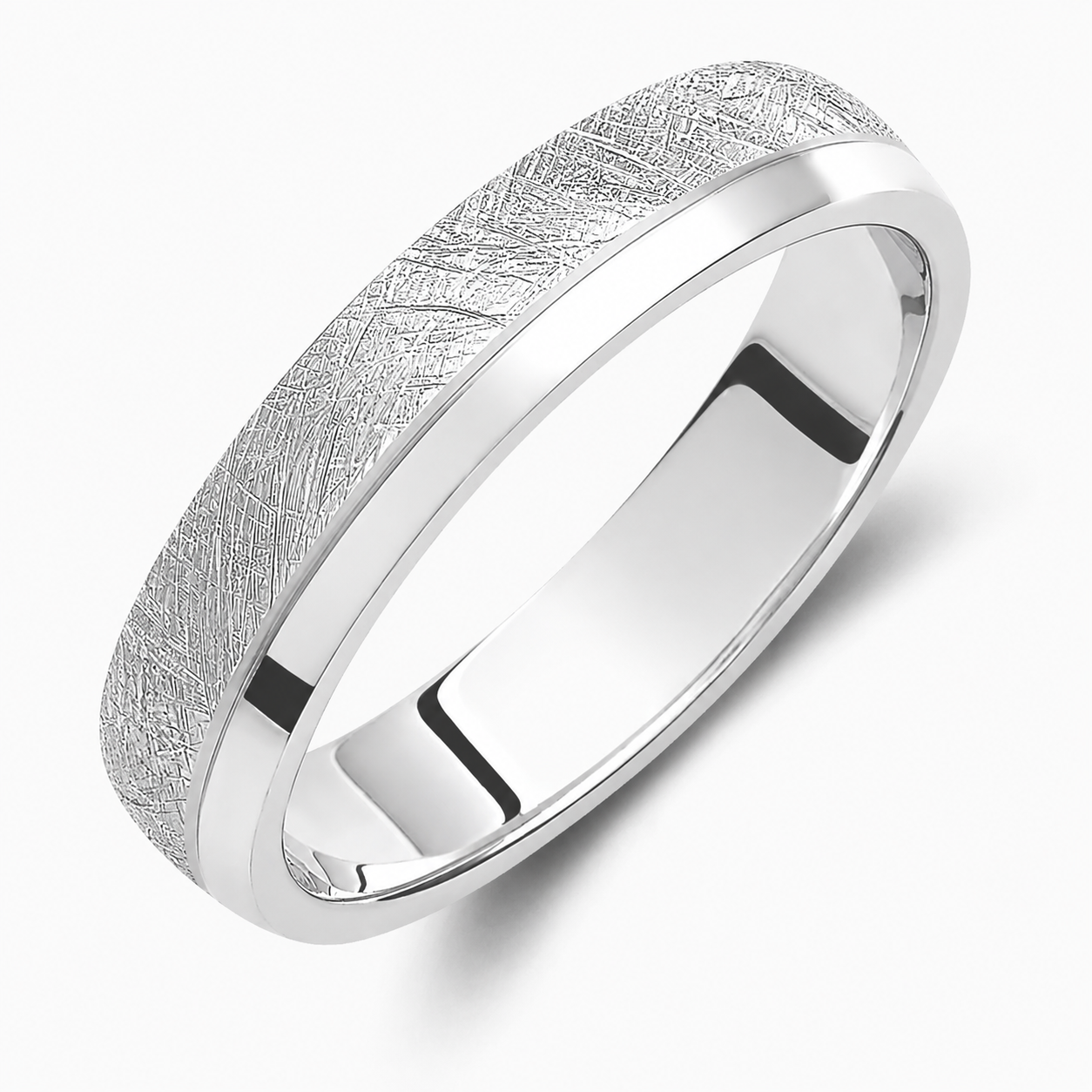 Two-Tone 4mm Wedding Bands Set
