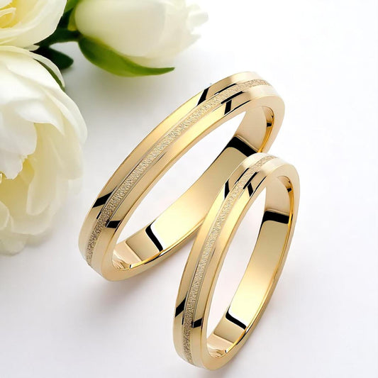 Minimal 3.00mm Wedding Bands Set