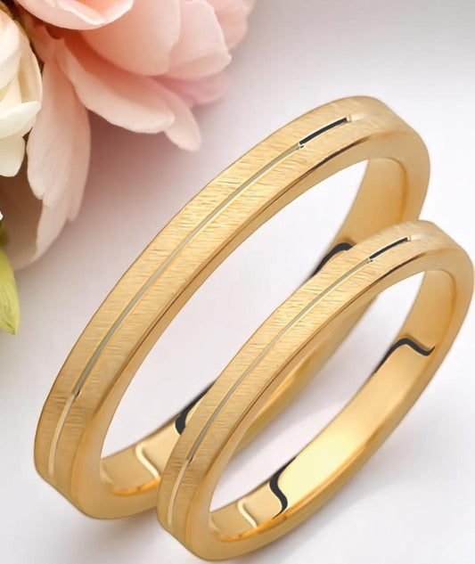 Brushed 2.5mm Wedding Bands Set