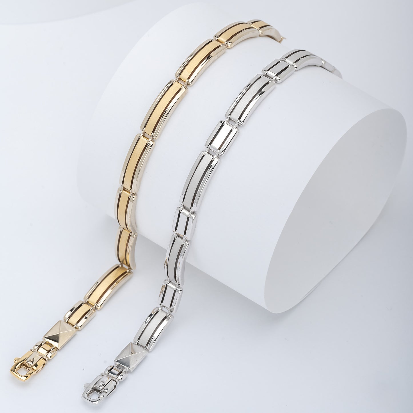 Men's Two-Tone 14k Solid Gold Bracelet