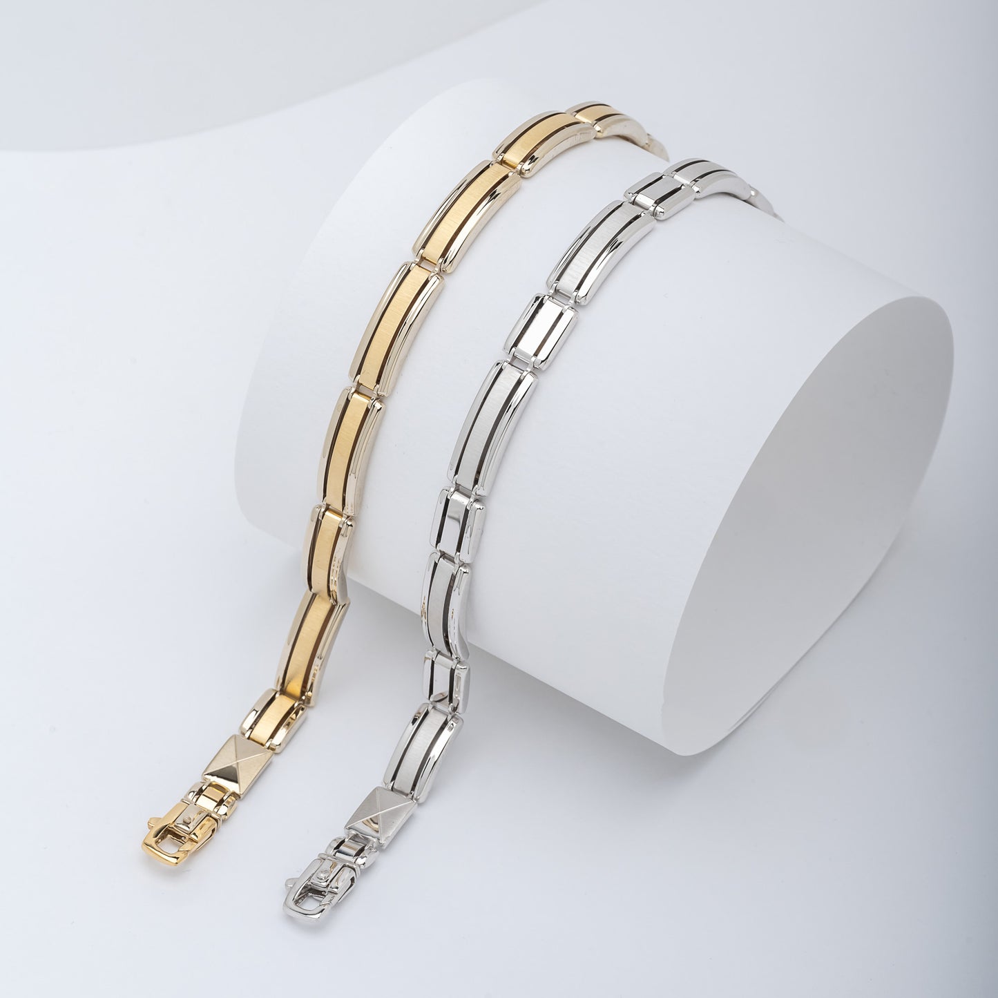 Men's Two-Tone 14k Solid Gold Bracelet