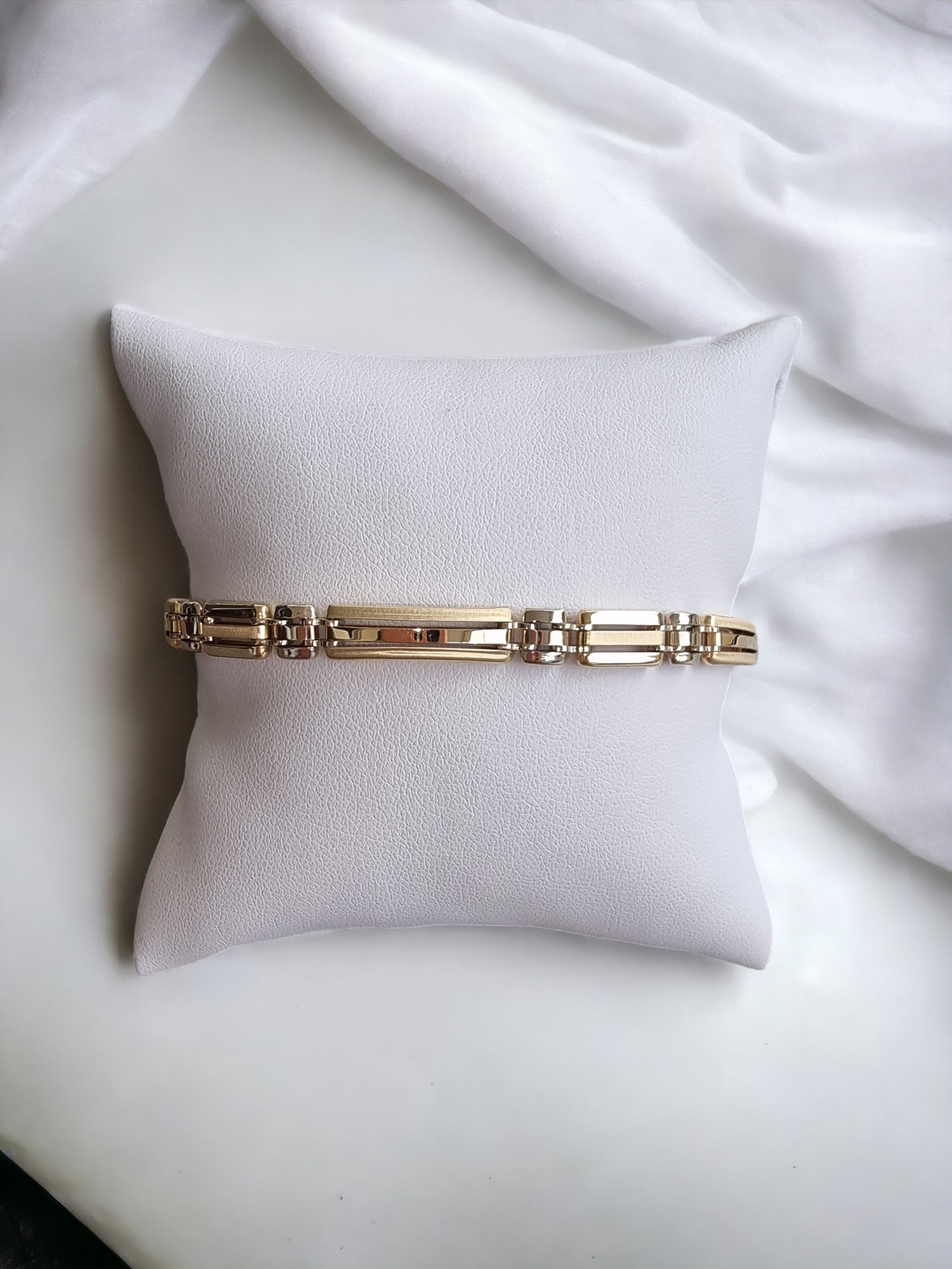 Men's Bracelet in 14K Two-Tone Gold