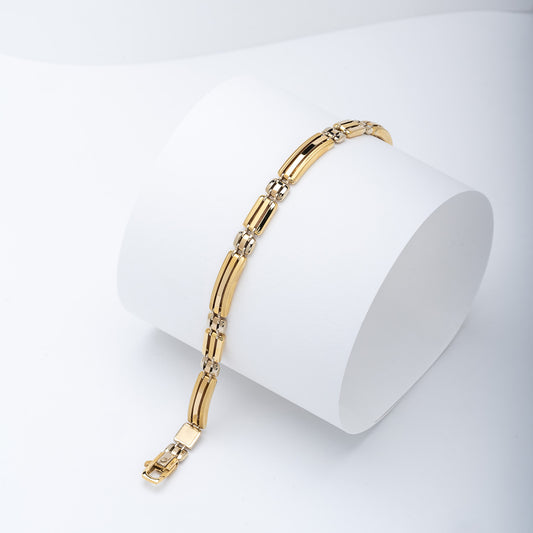 Men's Gold Bracelet in 14k Solid Gold