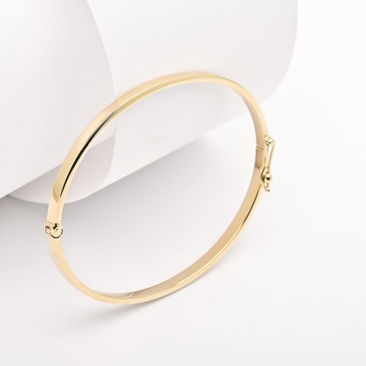 Square Bangle Bracelet 3.5mm in 14K Gold – LunaOroCreations