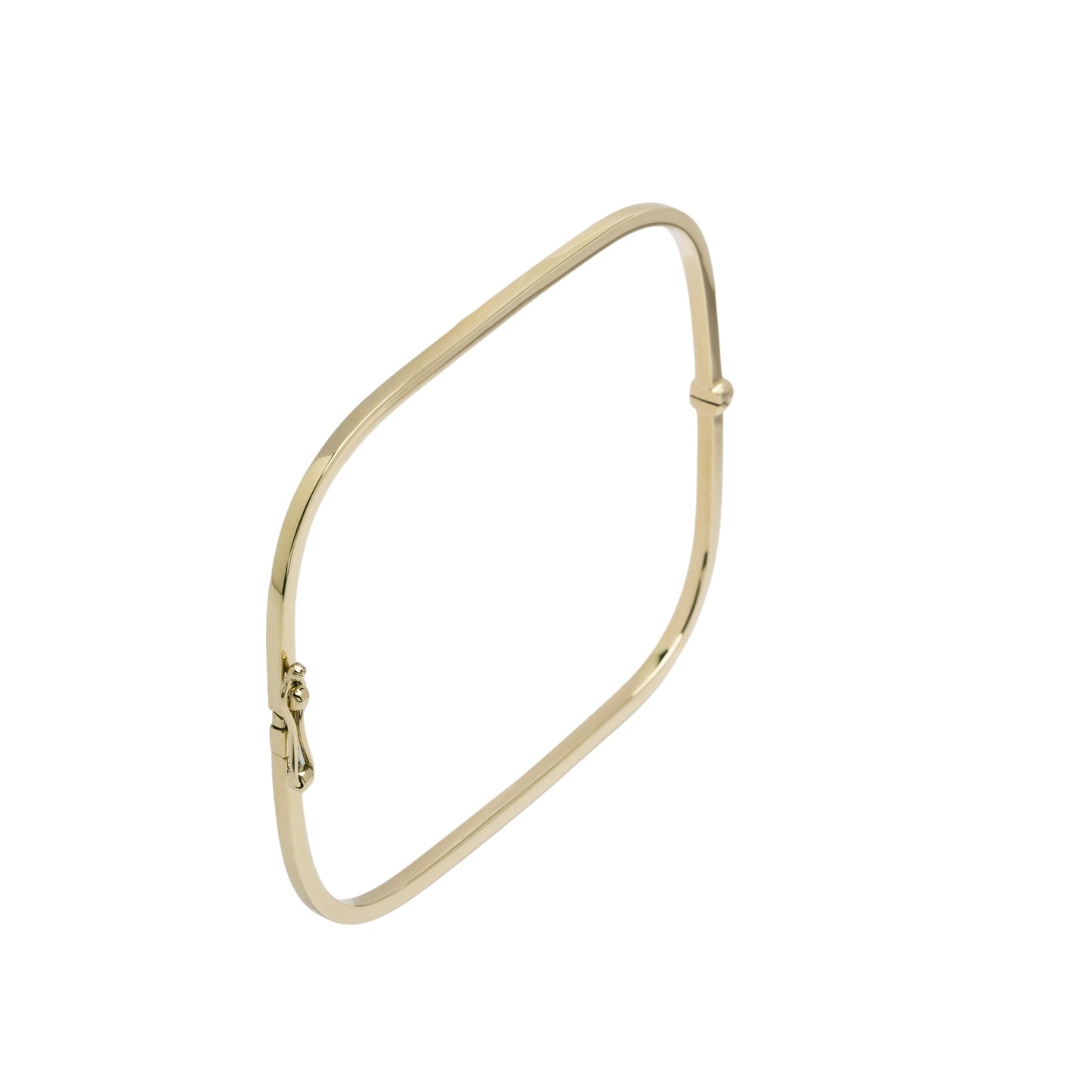 Square Bangle Bracelet in 14k gold for women