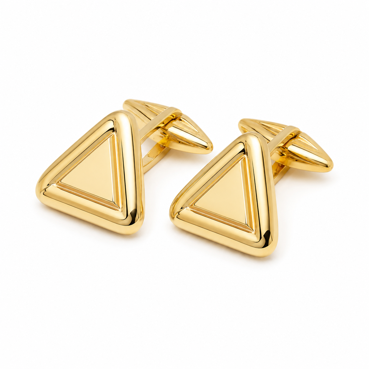 Triangle Cufflinks in 14k Gold