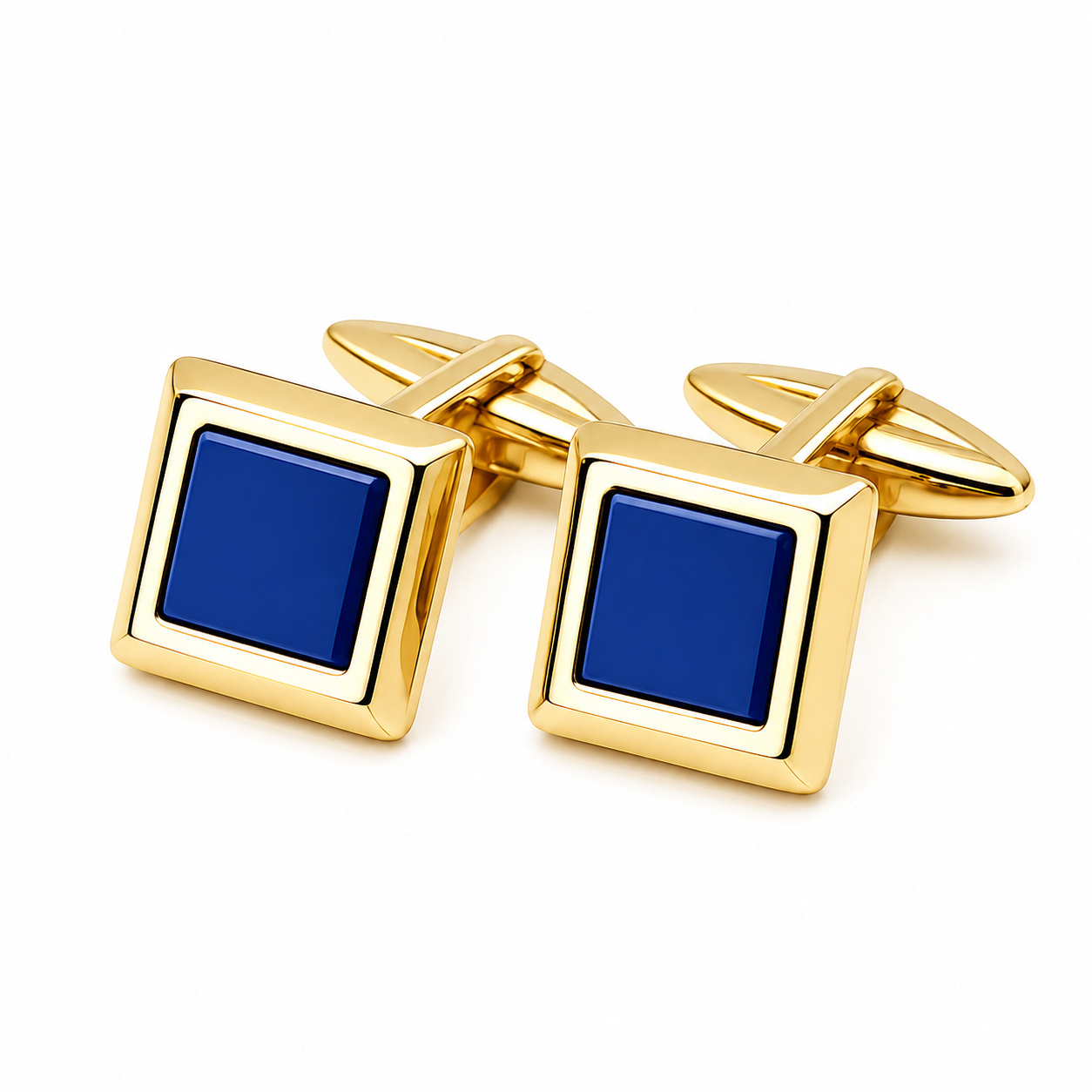 Lapis Lazuli Cufflinks in 14K Yellow Gold