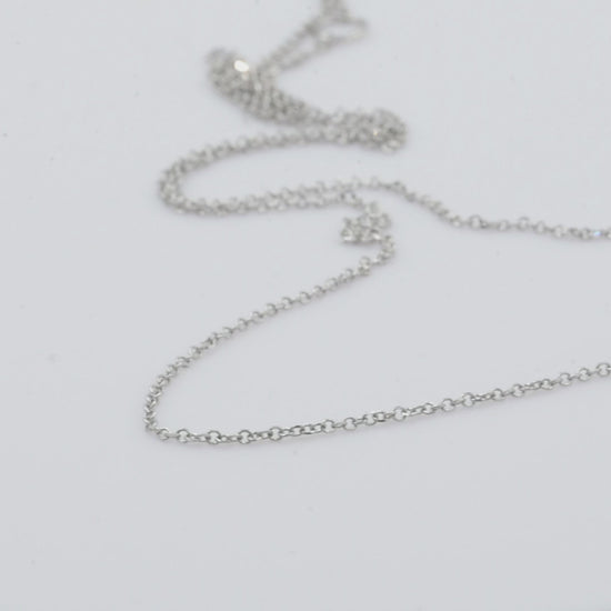 Pearl Necklace Floating in 14k White Gold