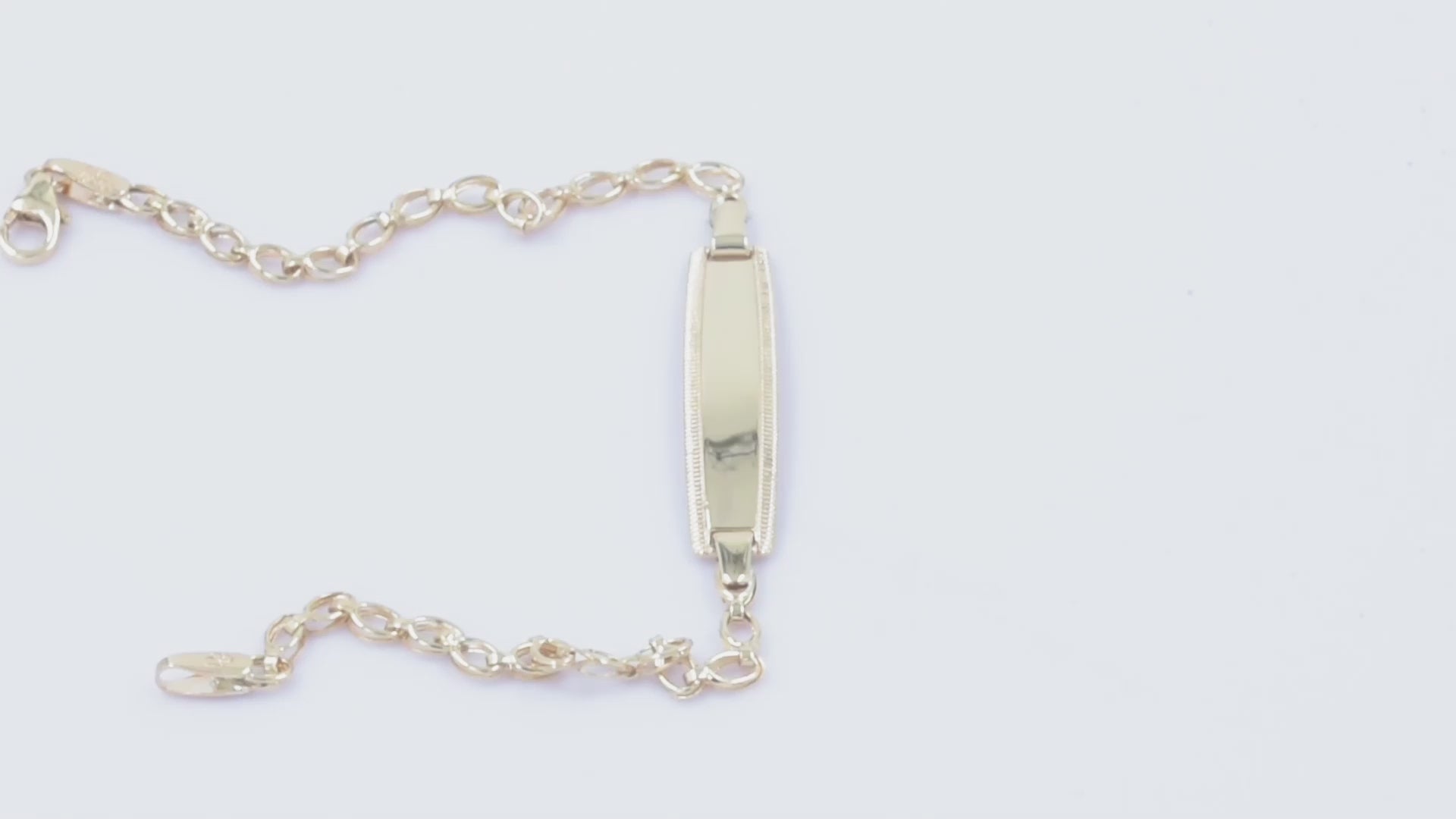 Handmade, Custom-Engraved ID Bracelet for Adults in 14k Gold