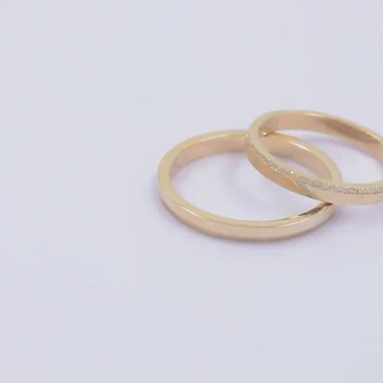 Minimal Wedding Band Set,  Wedding Bands Set, Matching Rings, Engrave Band Ring, His and Hers Matching Wedding Bands