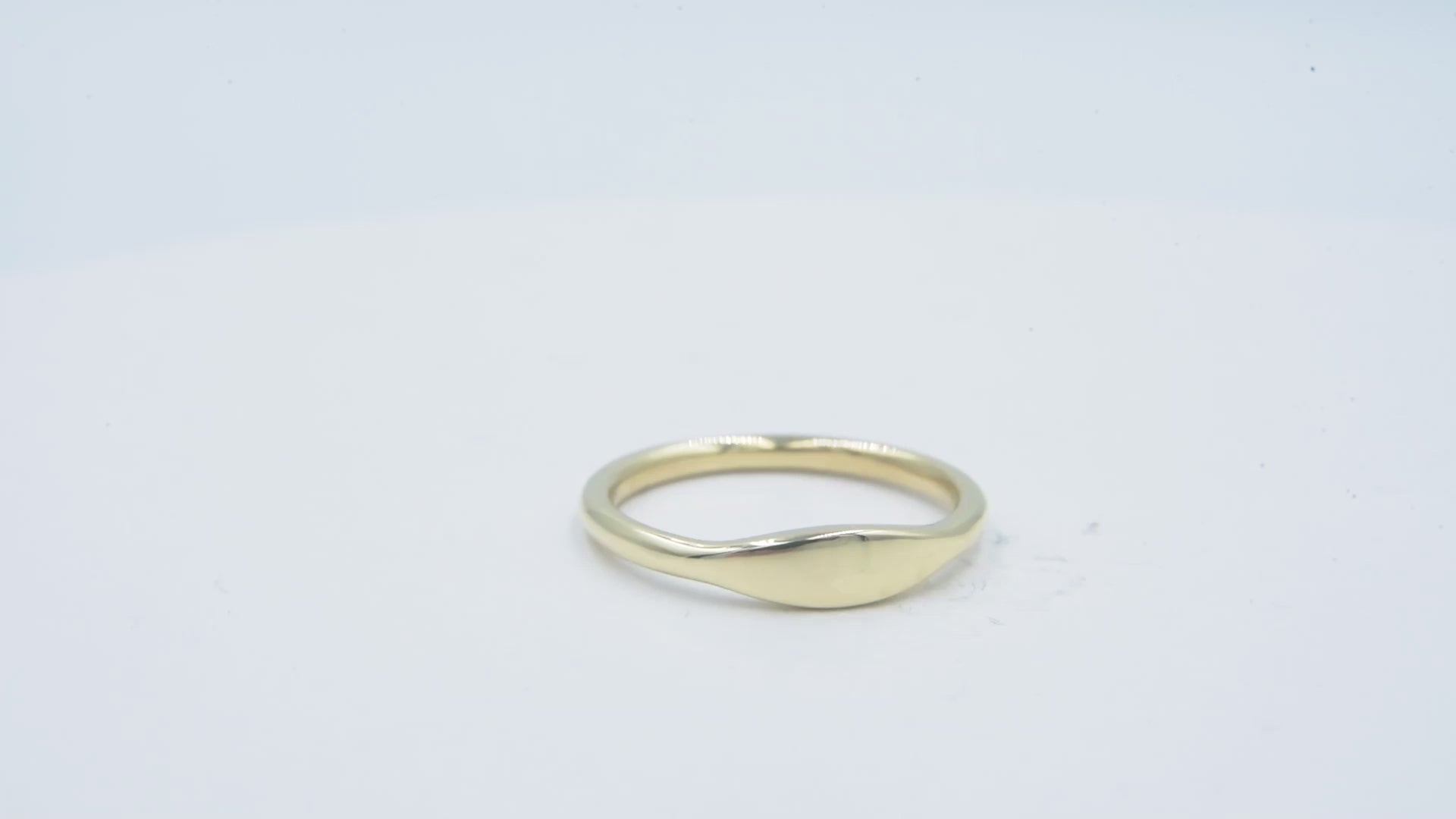 Handmade Dainty Bar Ring in 14k Gold for Women