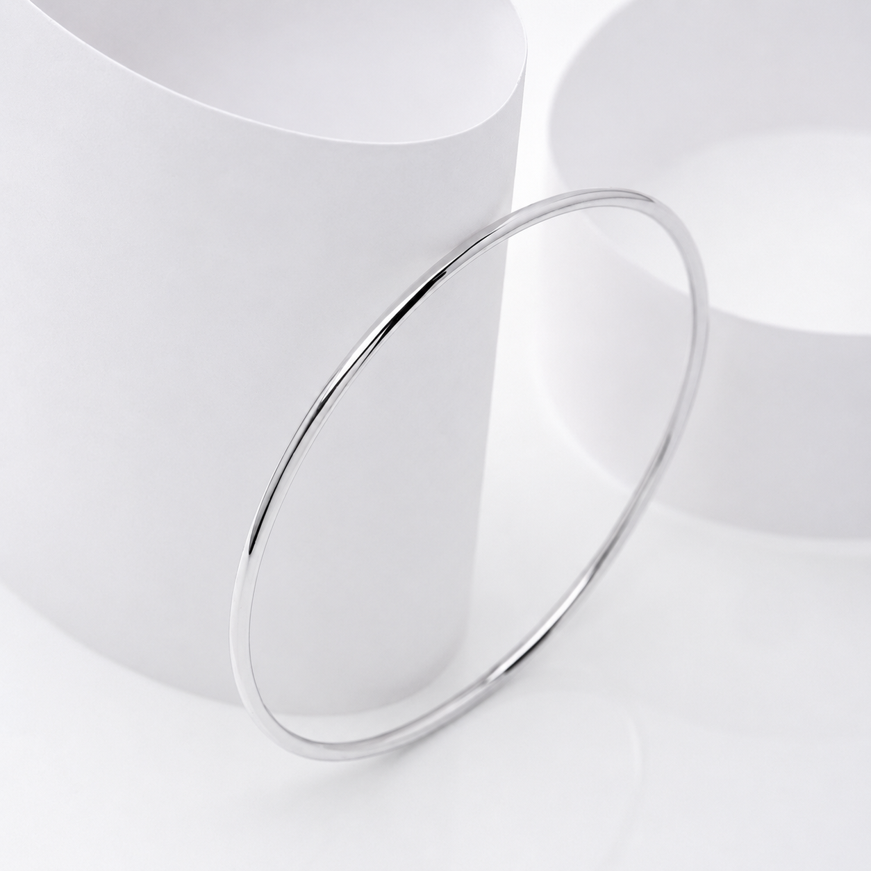 Slip on Bangle Bracelet 2mm in 14K Gold
