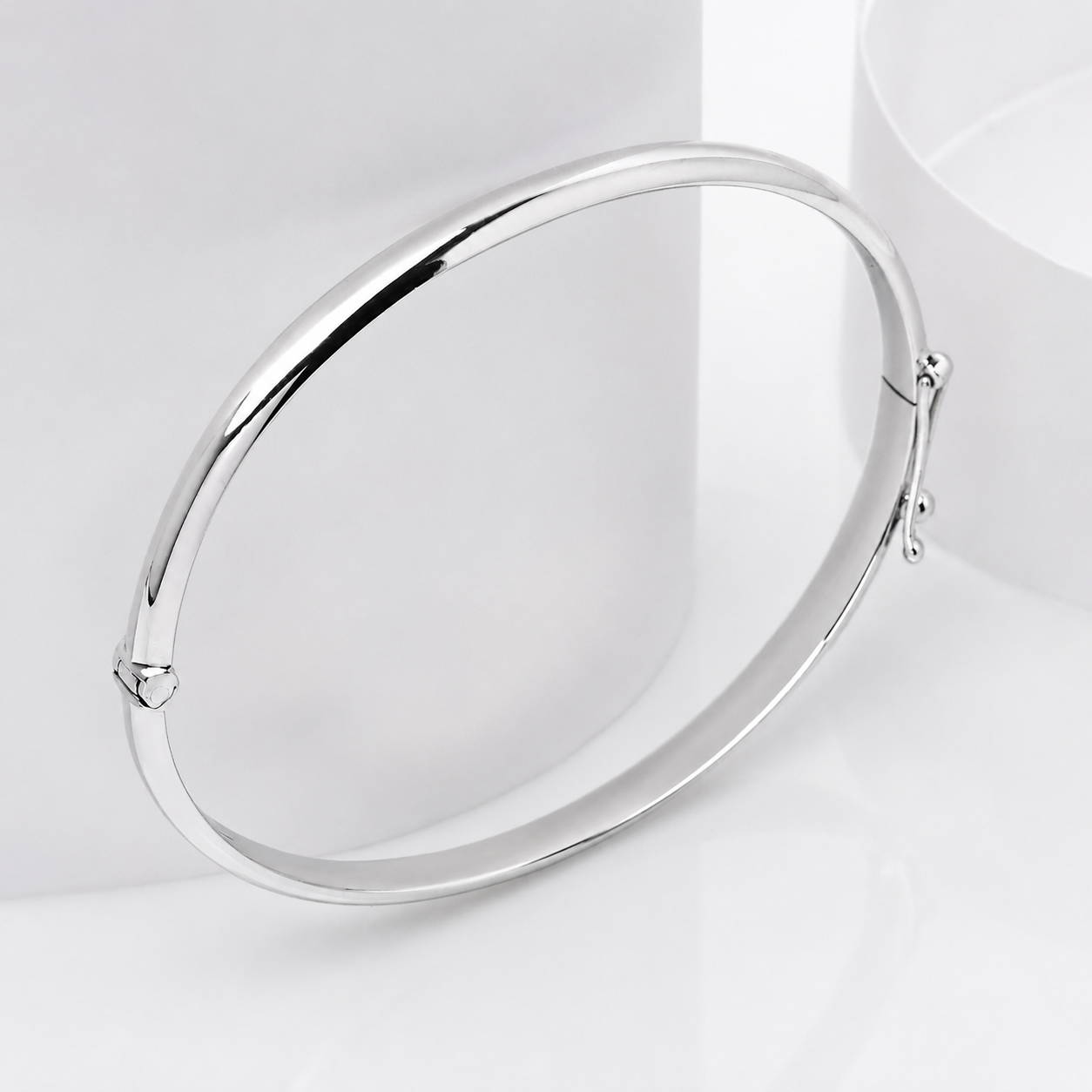Dome Bangle Bracelet 4.20mm in 14K Gold