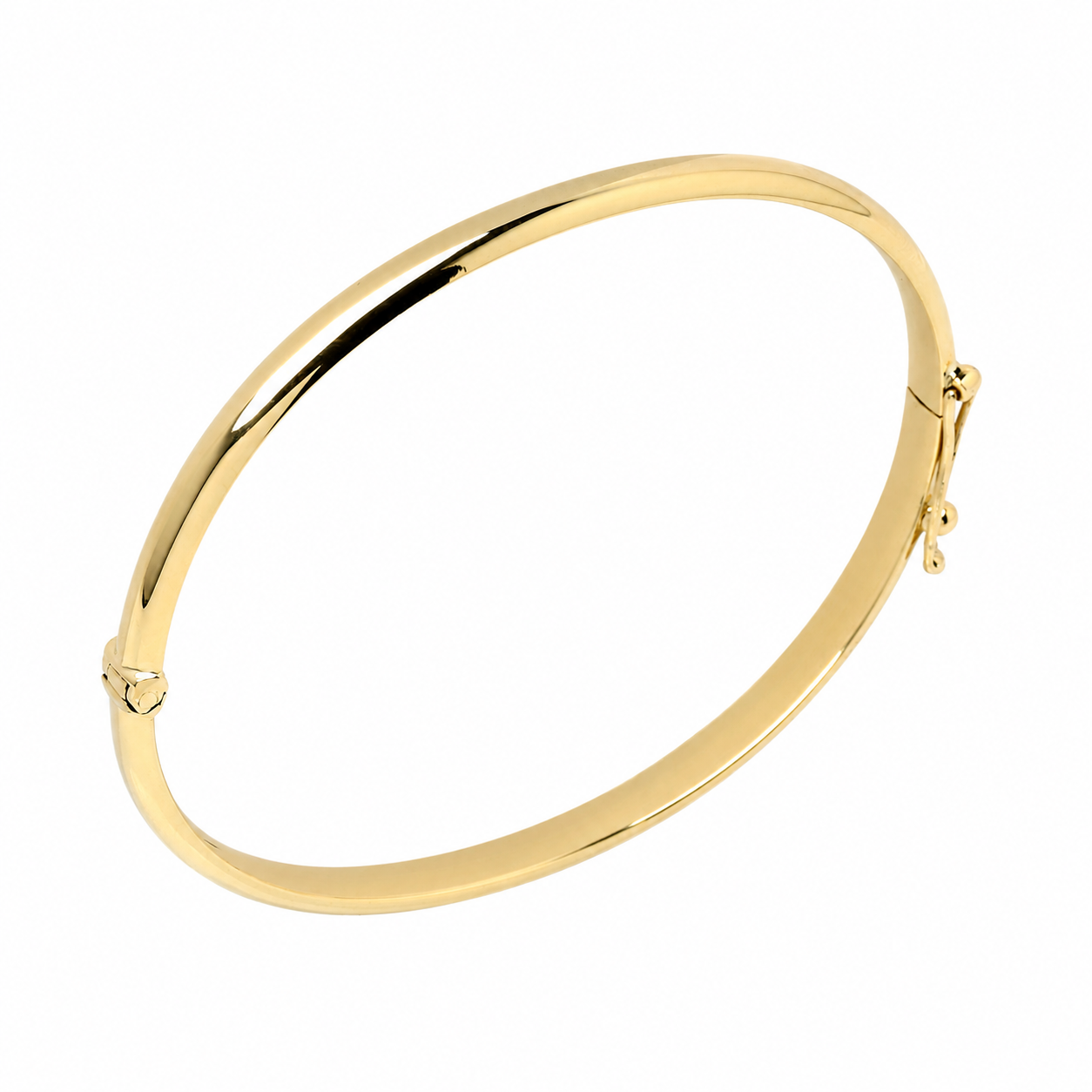 Dome Bangle Bracelet 4.20mm in 14K Gold
