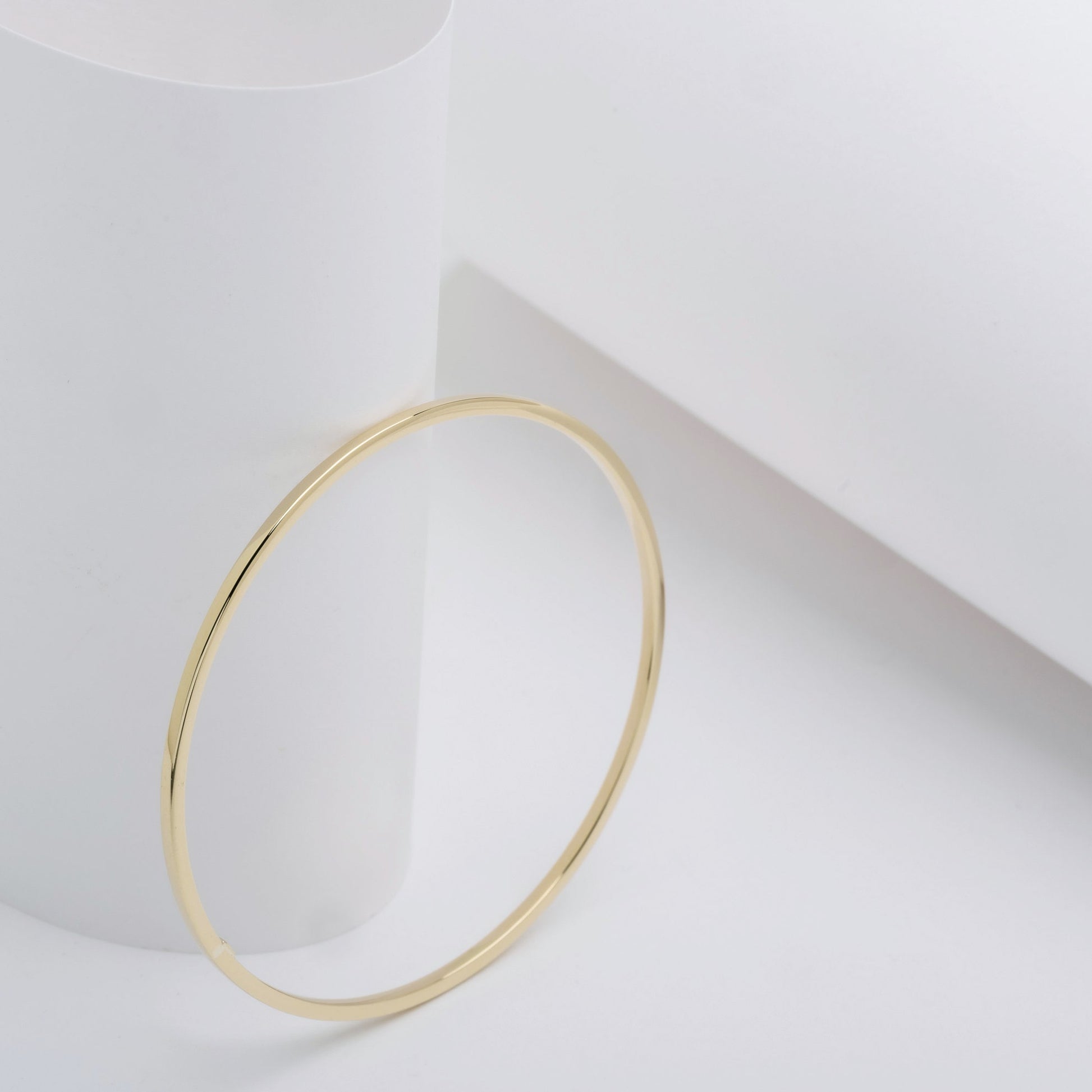 Square Slip-On Bangle Bracelet in 14k Gold for Women