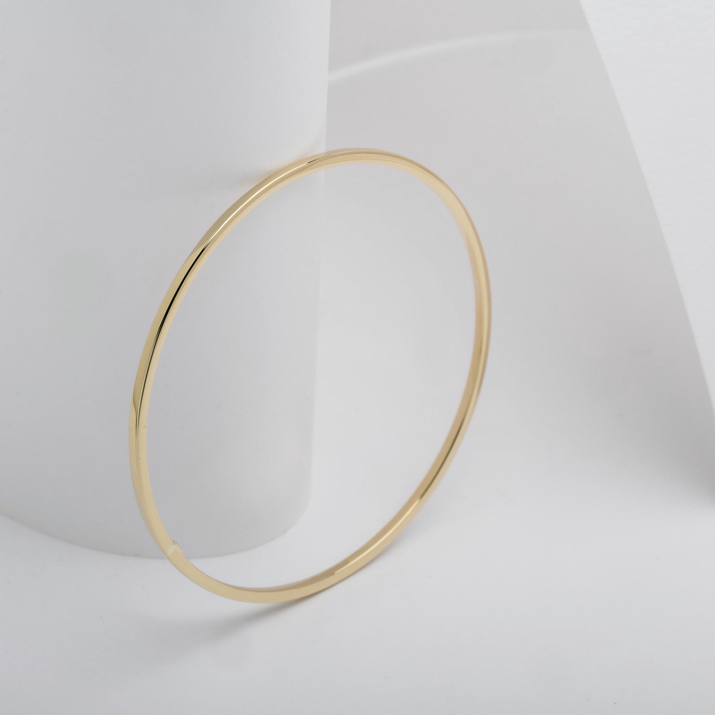 Square Slip-On Bangle Bracelet in 14k Gold for Women