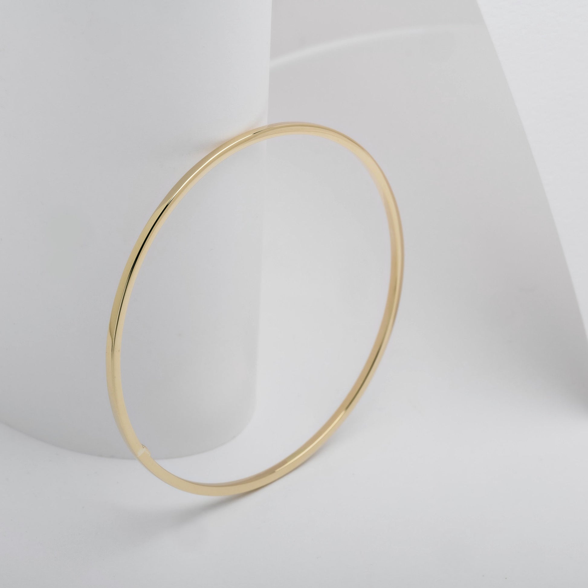 Square Slip-On Bangle Bracelet in 14k Gold for Women