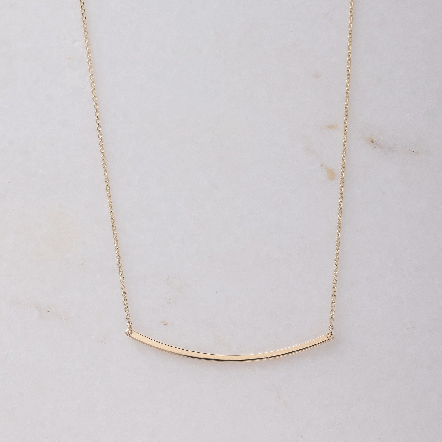 Elegant 14k Gold Bar Necklace for Women