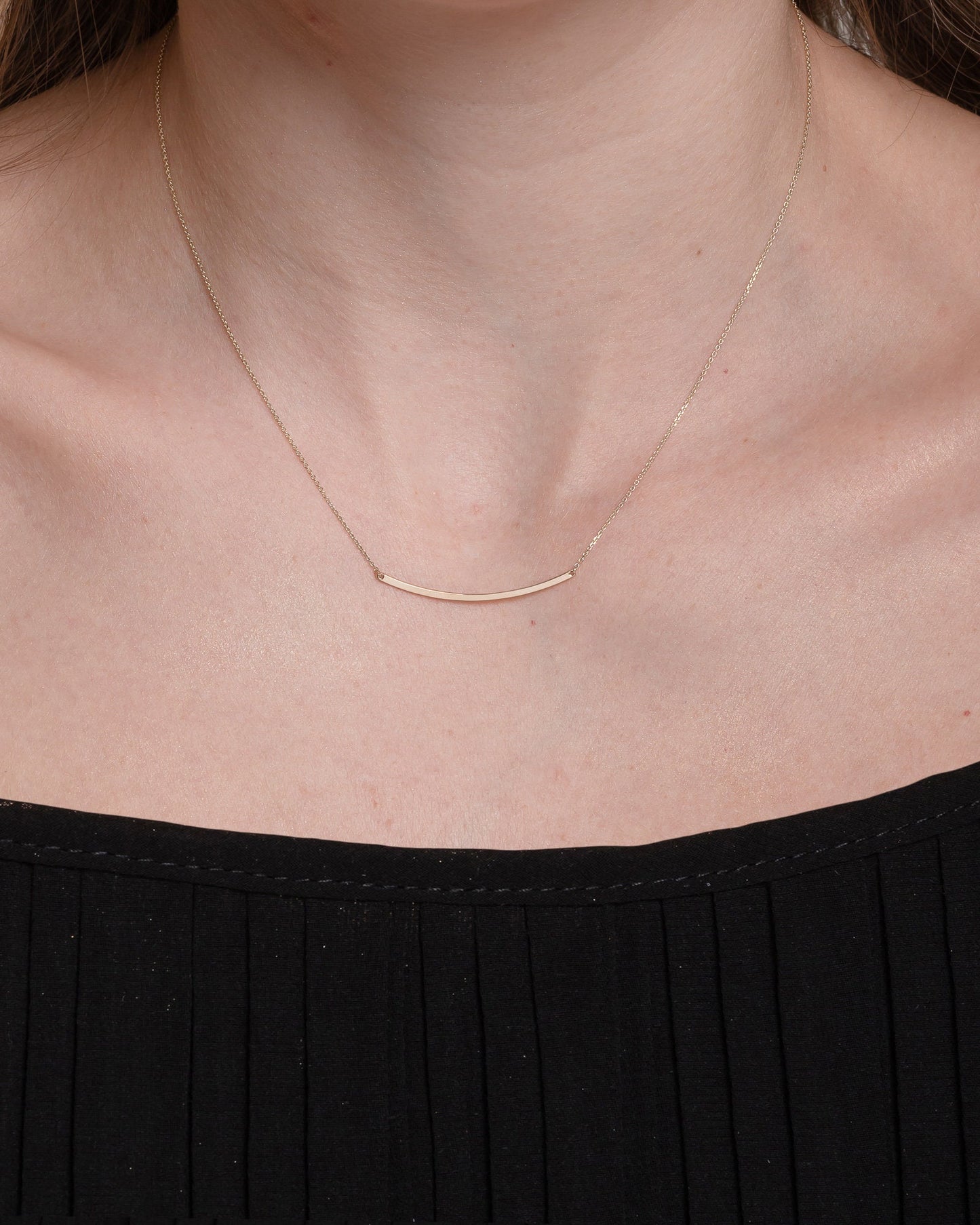 Elegant 14k Gold Bar Necklace for Women