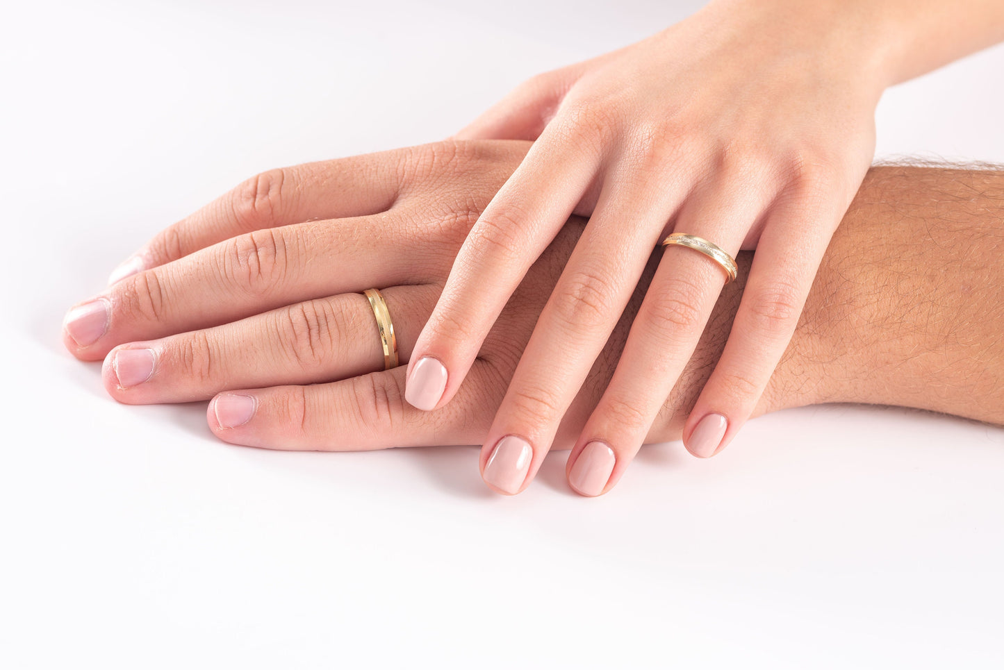 3.5mm Wedding Bands, Wedding Rings, His and Hers Rings, Matching Rings, Wedding Bands Set, 18k Gold Ring Set, Engagement Ring Set