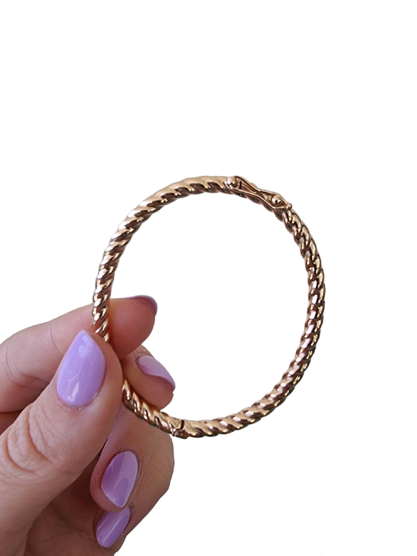 Women's 14K Gold Twisted Bangle Bracelet