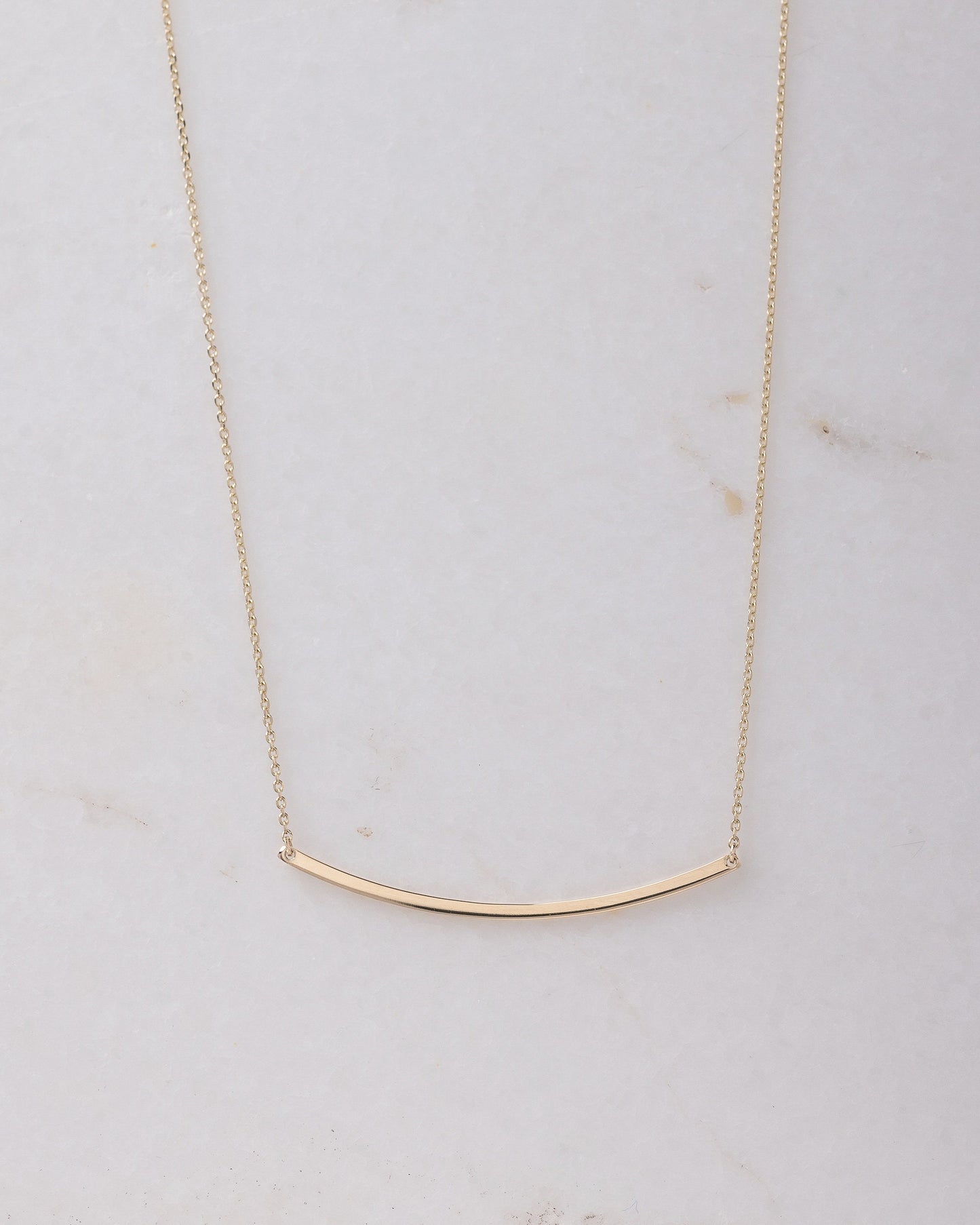 Elegant 14k Gold Bar Necklace for Women