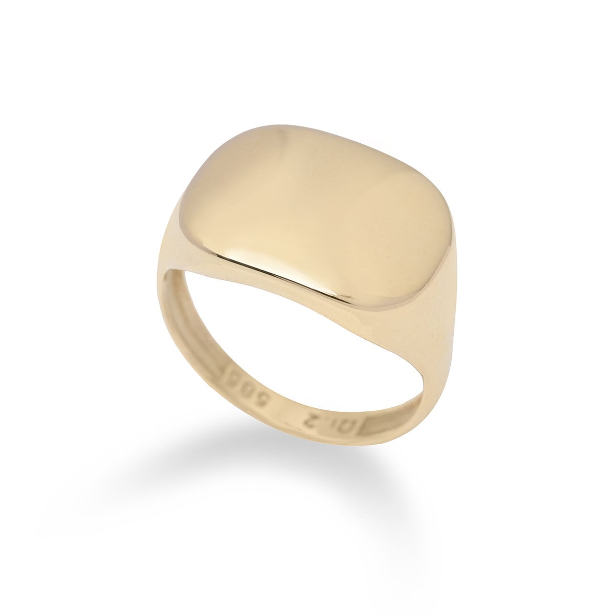 A square signet ring for women, crafted in 14k gold, customizable for a personal touch.