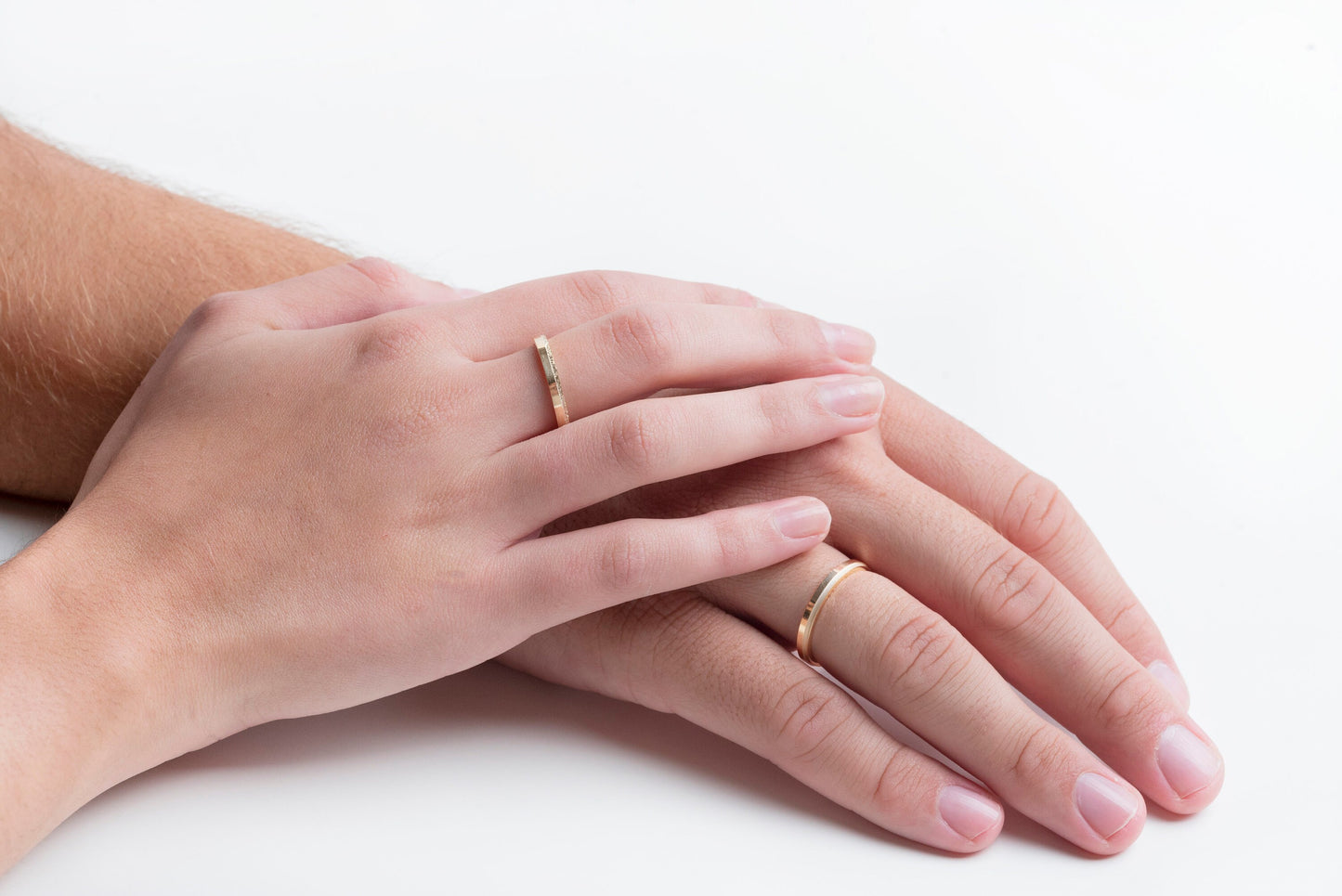 Minimal Wedding Band Set, Wedding Bands Set, Matching Rings, Engrave Band Ring, His and Hers Matching Wedding Bands