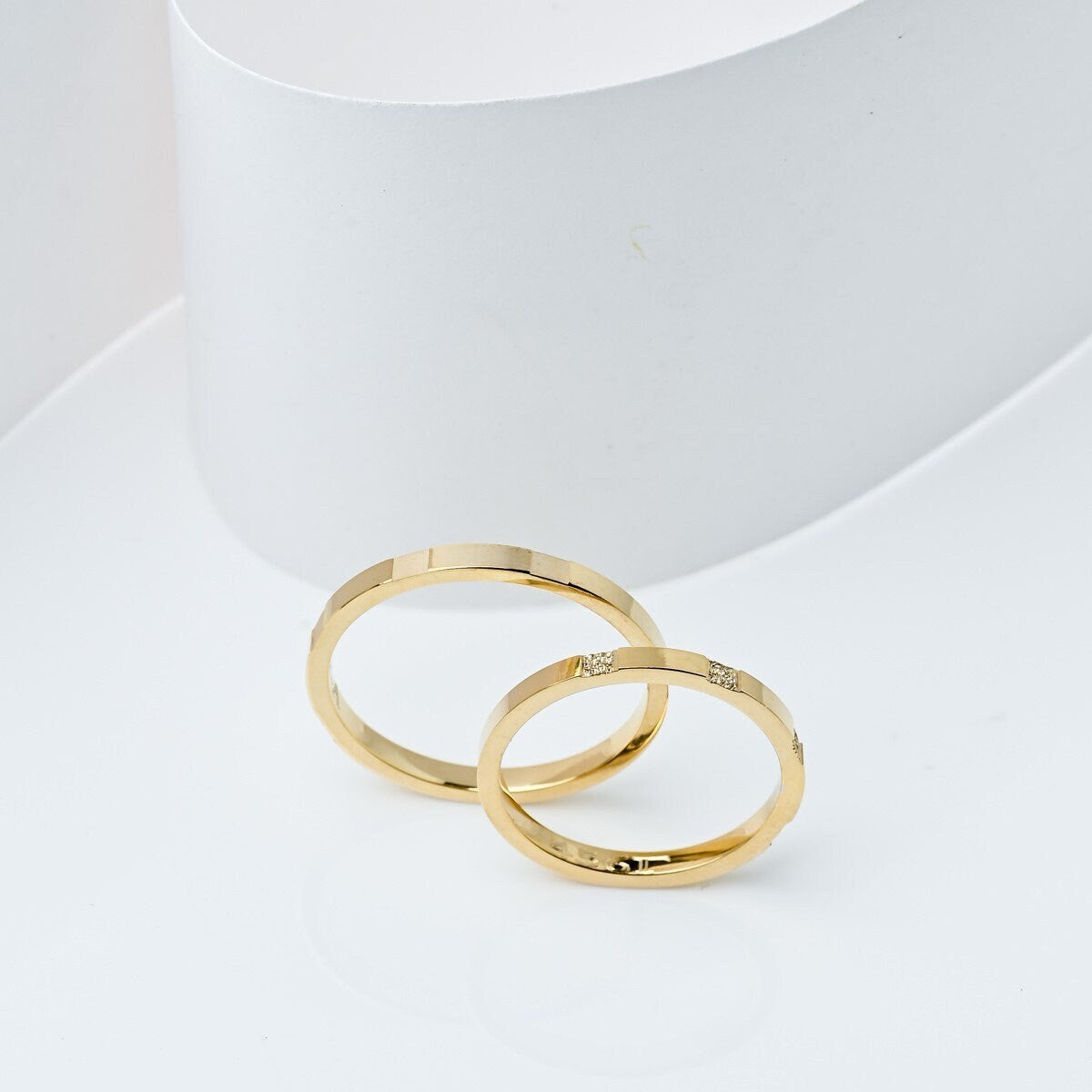 Slim 2mm Wedding Bands Set