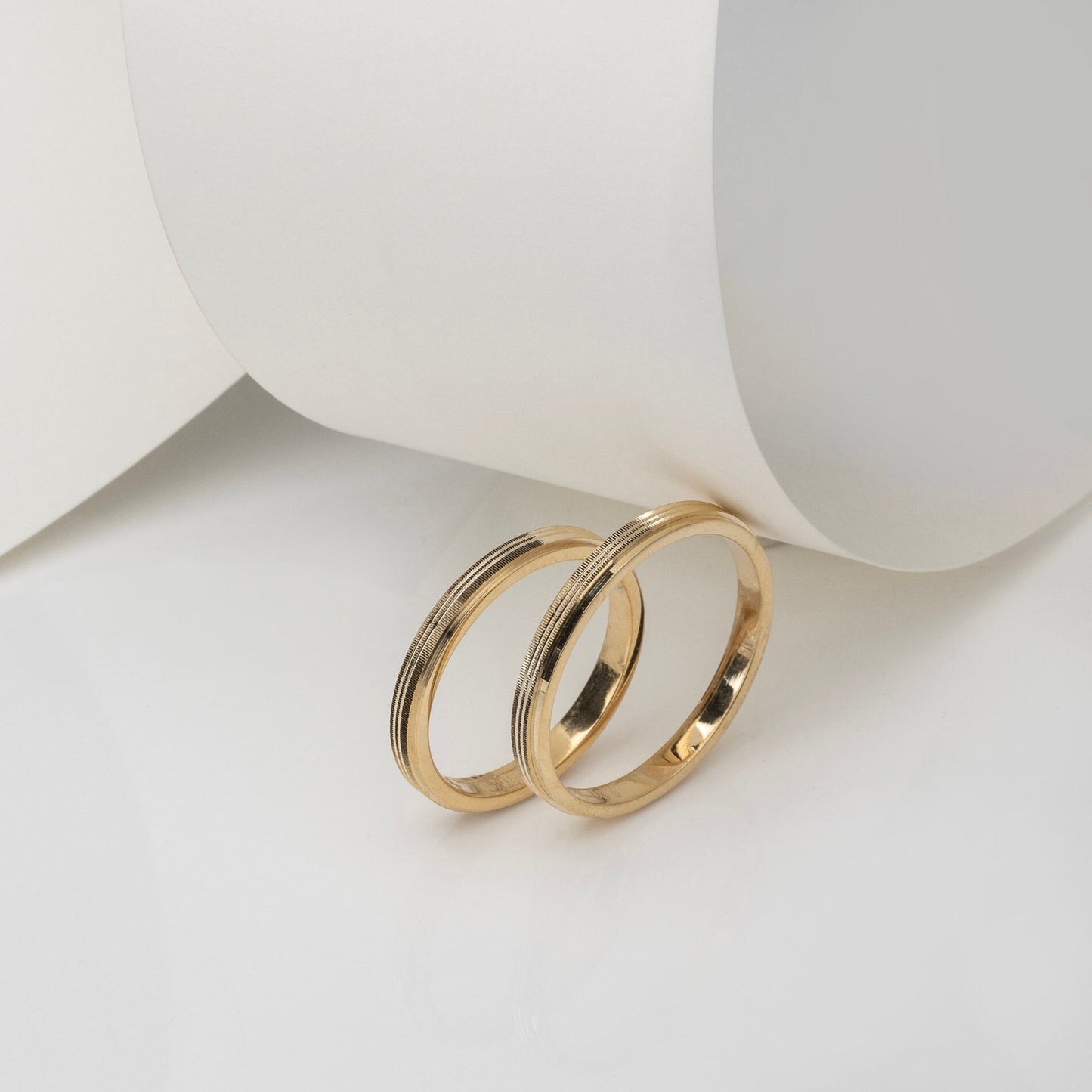 Minimal Wedding Band Set, Wedding Bands Set, Matching Rings, Engrave Band Ring, His and Hers Matching Wedding Bands