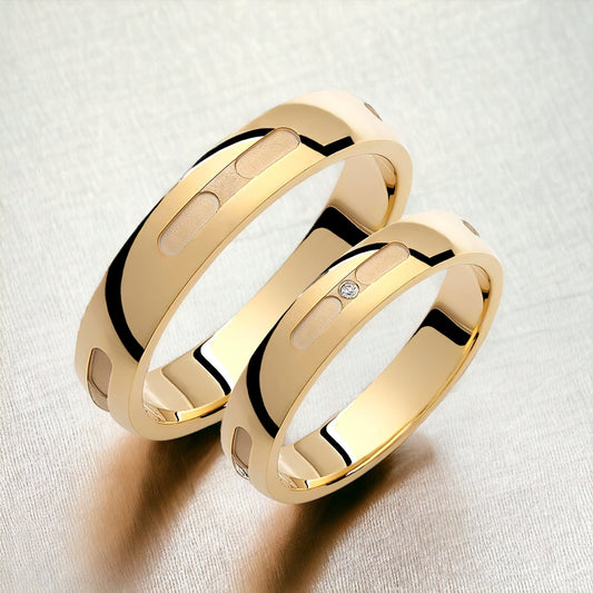 4mm Wedding Bands, Wedding Rings, His and Hers Rings, Matching Rings, Wedding Bands Set, Wedding Ring Set His and Hers