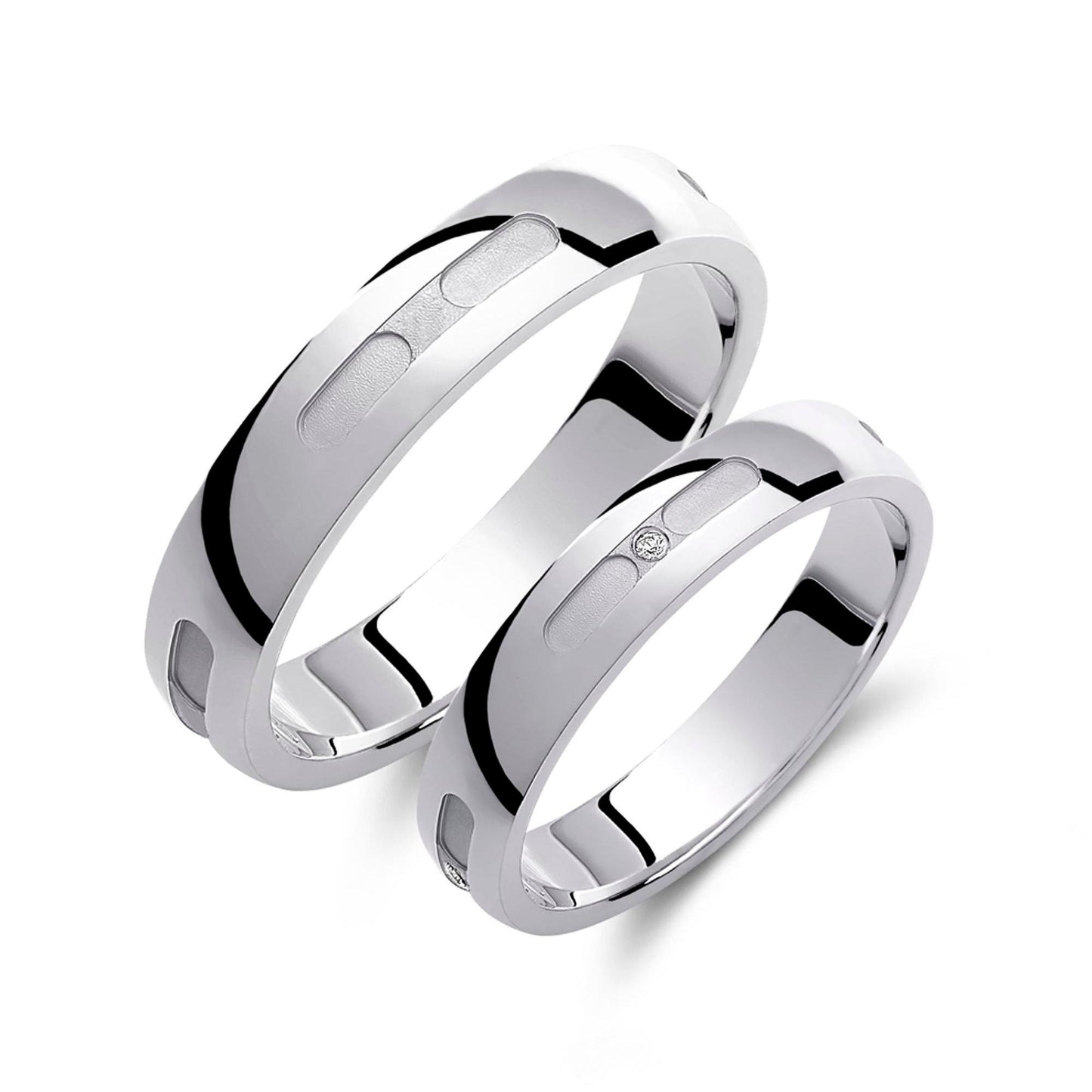 4mm Wedding Bands, Wedding Rings, His and Hers Rings, Matching Rings, Wedding Bands Set, Wedding Ring Set His and Hers